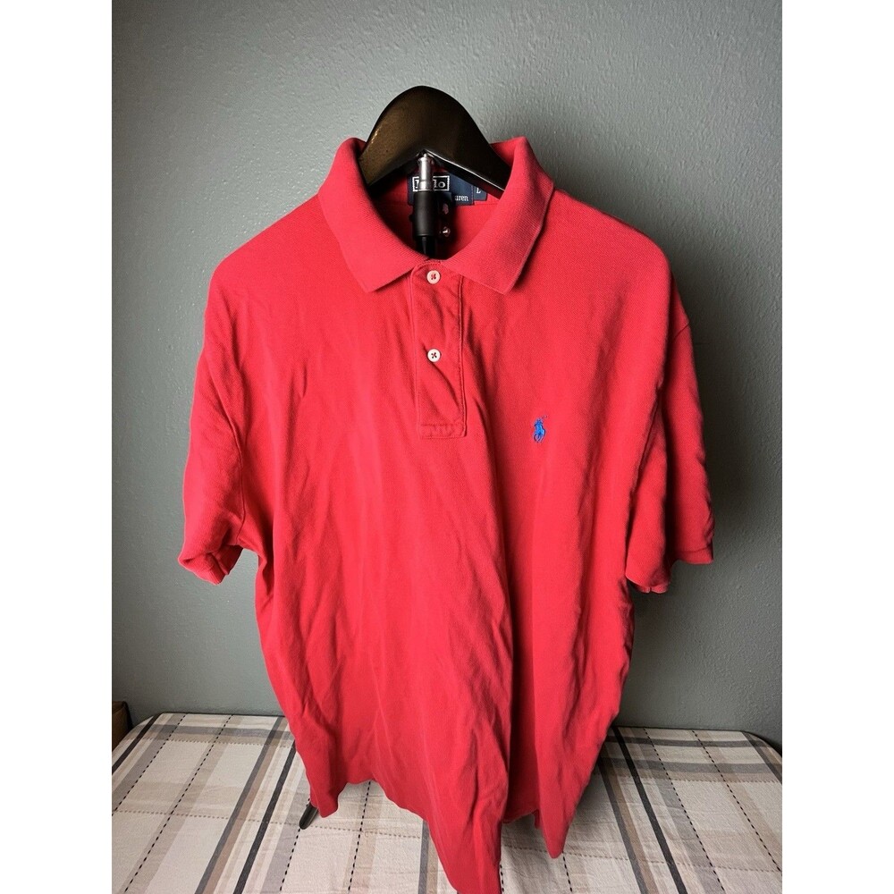 Men’s Polo Ralph Lauren Shirt Size Large 100% Cotton Red